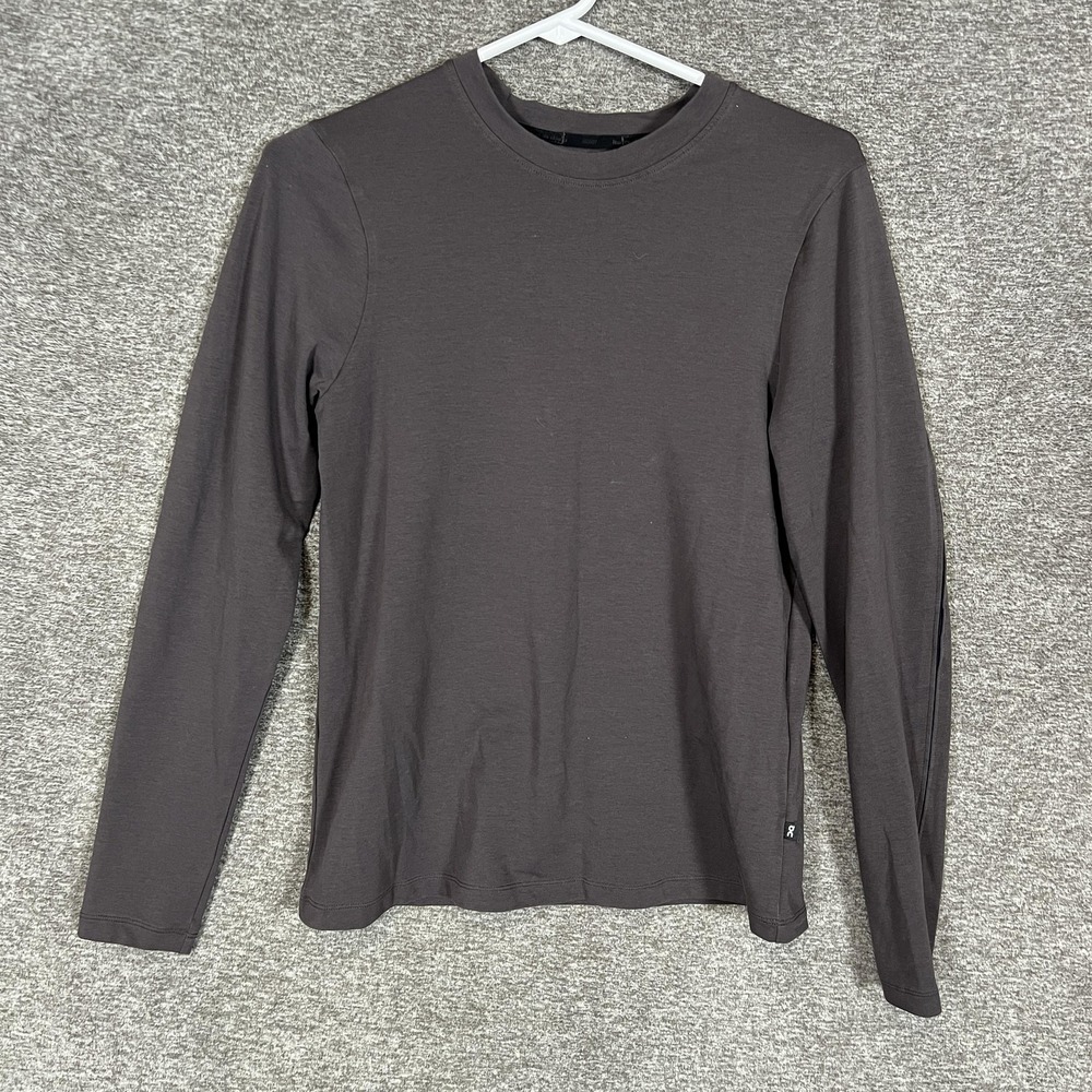 On Focus Long-T Shirt‎ Womens XS Gray Long Sleeve Running Athletic Gym Top
